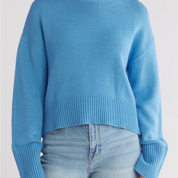 Melrose and Market Sky Blue Crew Neck Sweater - Picture 1 of 2